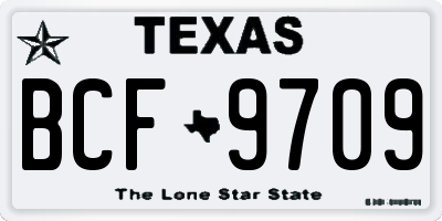 TX license plate BCF9709