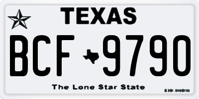 TX license plate BCF9790