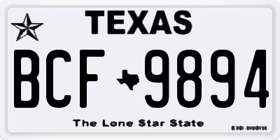 TX license plate BCF9894