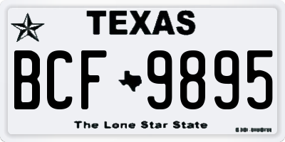 TX license plate BCF9895