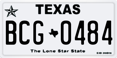 TX license plate BCG0484