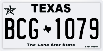 TX license plate BCG1079