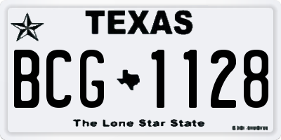 TX license plate BCG1128