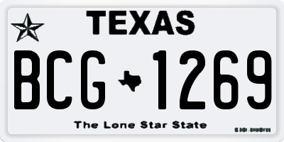 TX license plate BCG1269