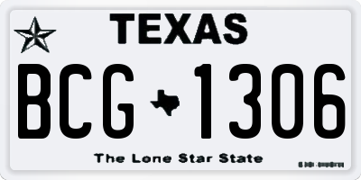 TX license plate BCG1306