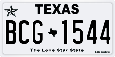 TX license plate BCG1544