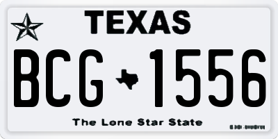 TX license plate BCG1556