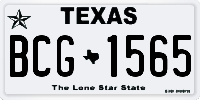 TX license plate BCG1565