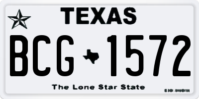 TX license plate BCG1572