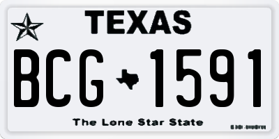 TX license plate BCG1591
