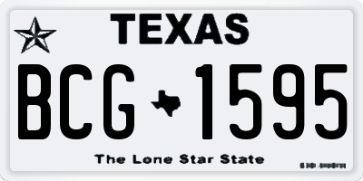 TX license plate BCG1595
