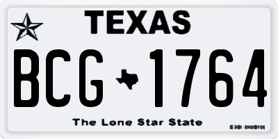 TX license plate BCG1764