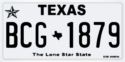 TX license plate BCG1879