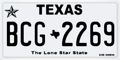 TX license plate BCG2269