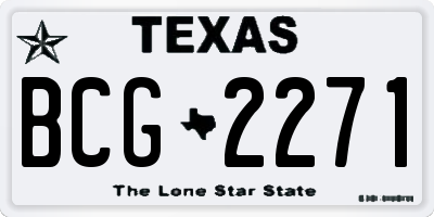 TX license plate BCG2271