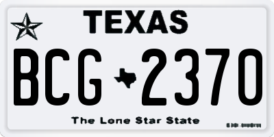 TX license plate BCG2370