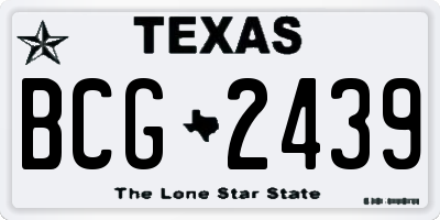TX license plate BCG2439