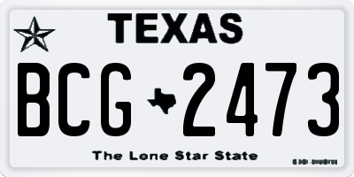 TX license plate BCG2473