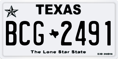 TX license plate BCG2491