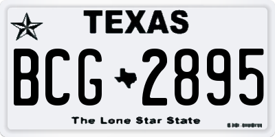 TX license plate BCG2895