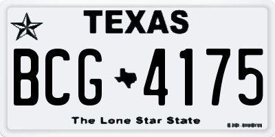 TX license plate BCG4175