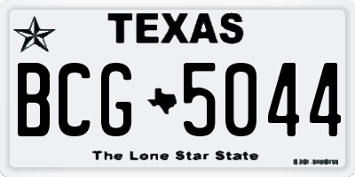 TX license plate BCG5044