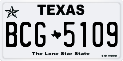 TX license plate BCG5109