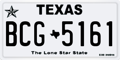 TX license plate BCG5161