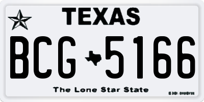 TX license plate BCG5166