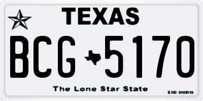 TX license plate BCG5170