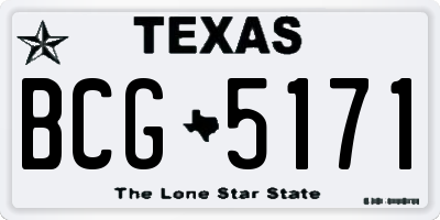 TX license plate BCG5171