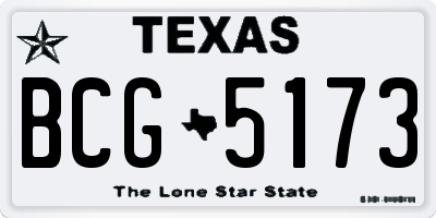 TX license plate BCG5173
