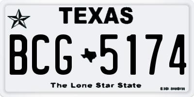 TX license plate BCG5174