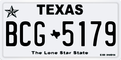 TX license plate BCG5179