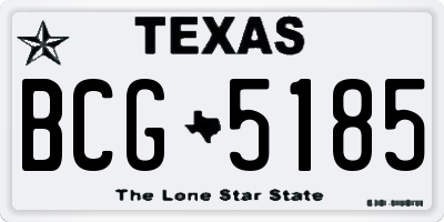 TX license plate BCG5185