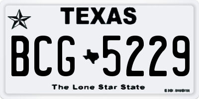 TX license plate BCG5229