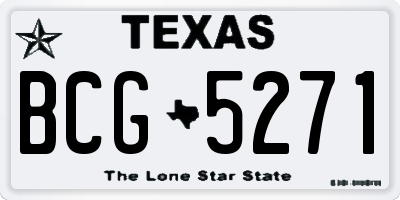 TX license plate BCG5271