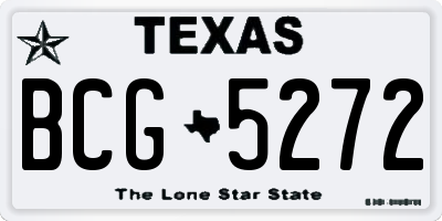 TX license plate BCG5272