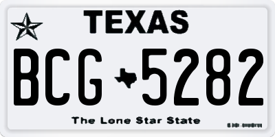 TX license plate BCG5282