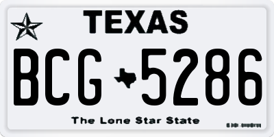 TX license plate BCG5286