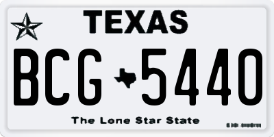 TX license plate BCG5440
