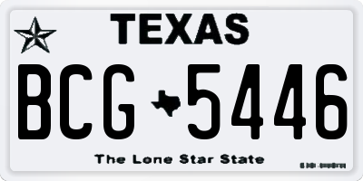 TX license plate BCG5446