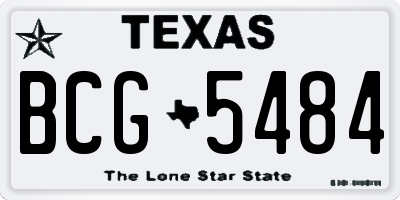 TX license plate BCG5484