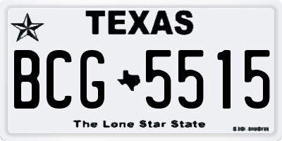 TX license plate BCG5515