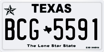 TX license plate BCG5591