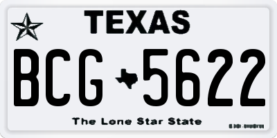 TX license plate BCG5622