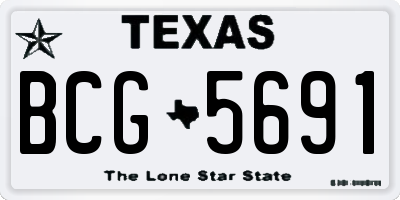 TX license plate BCG5691