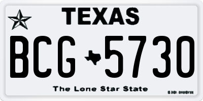 TX license plate BCG5730