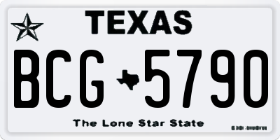 TX license plate BCG5790