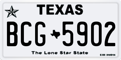TX license plate BCG5902